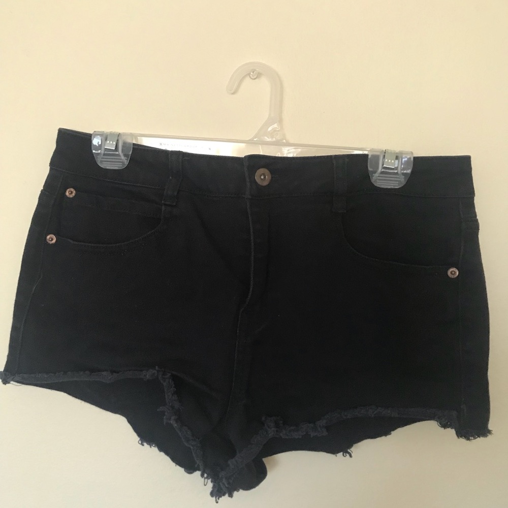 Navy blue mid waist shorts